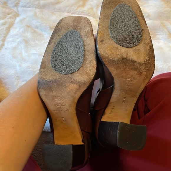 MICHAEL KORS DISTRESSED OILED LEATHER HARNESS LOW CALF BOOTS HEELS - Picture 13 of 15